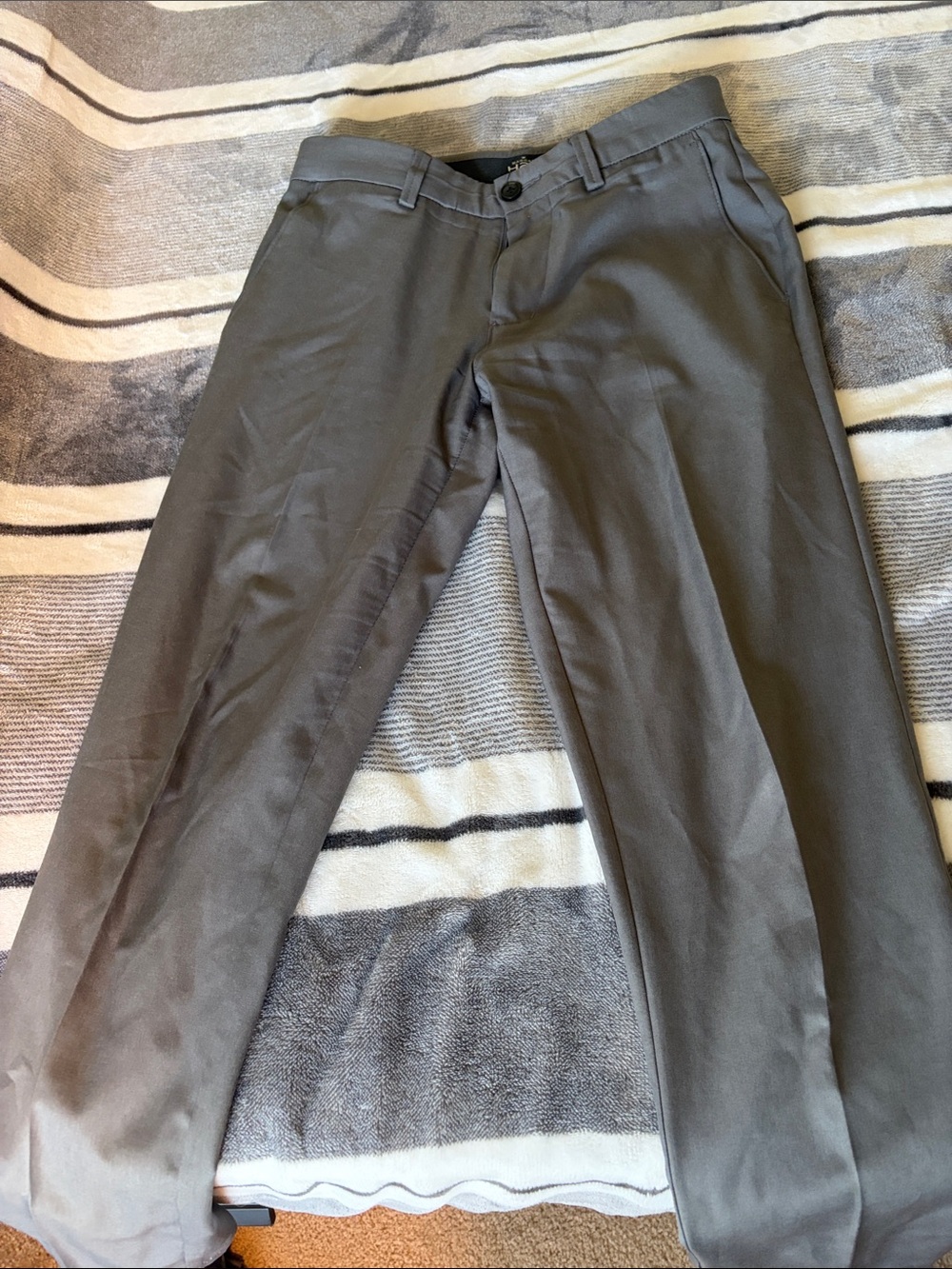 Haggar Men's Dress Pants in Charcoal Gray